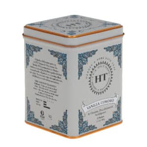 HT Vanilla Comoro ชาดำดีแคฟ แบบกระป๋อง 20 ซองผ้า